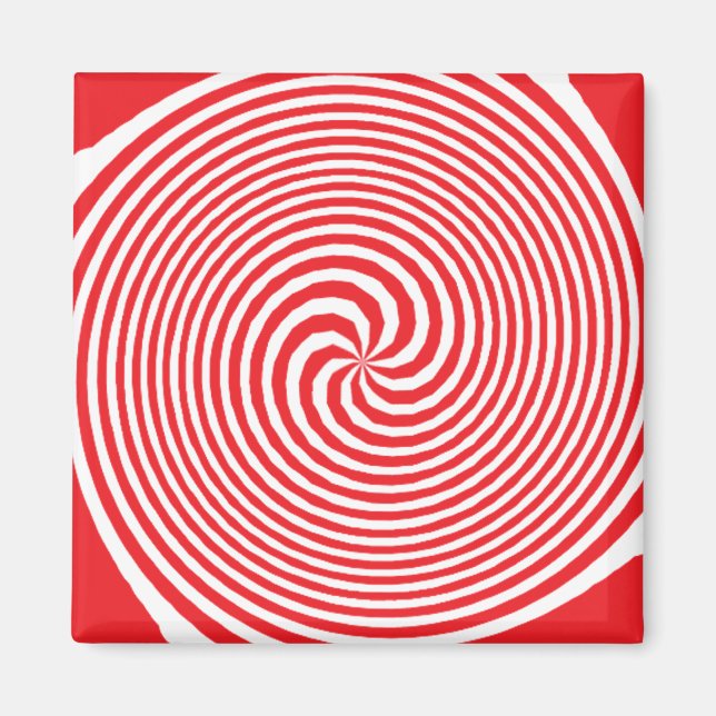 Aimant Illusion d'optique Motif Abstrait (Devant)