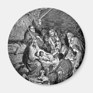 Aimant Illustrated Christmas Nativity Scene