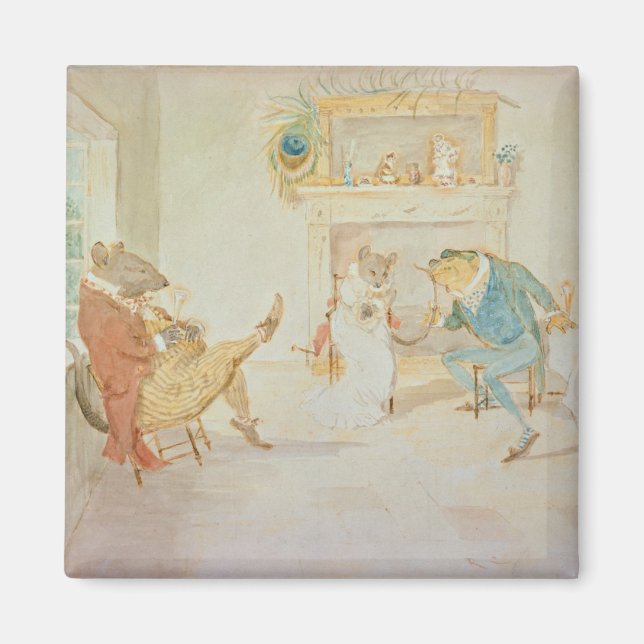 Aimant Illustration 'A Frog He Would a Wooing Go' (Devant)