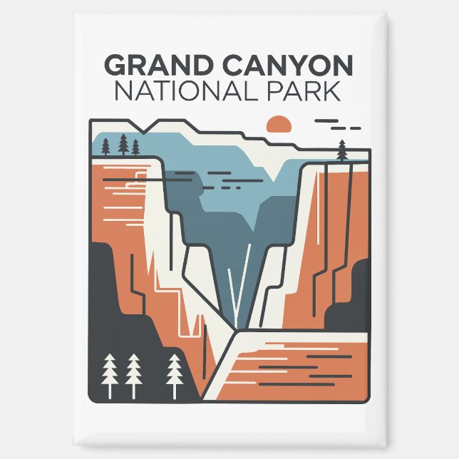 Aimant Illustration Abstraite du parc national du Grand C (Recto)