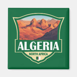 Aimant Illustration Algérie Insigne rétro