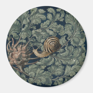 Aimant Illustration Art Nouveau Vintage Escargot Botaniqu