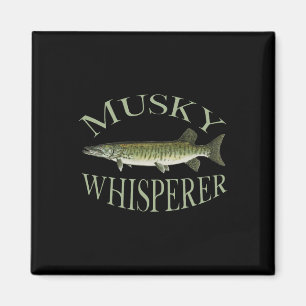 Aimant Illustration artistique de poisson musqué musky