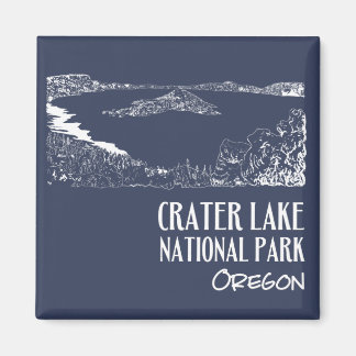 Aimant Illustration artistique du parc national Crater La