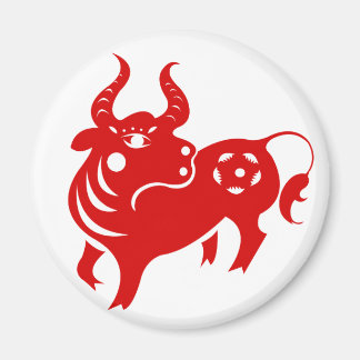 AIMANT ILLUSTRATION CHINOISE DE PAPERCUT ZODIAC OX