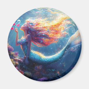 Aimant Illustration colorée de sirène sous-marine