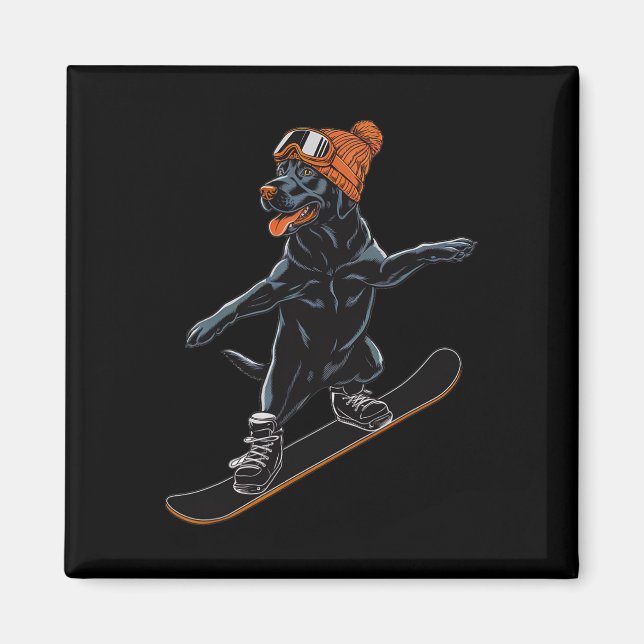 Aimant Illustration cool De Snowboard Pour Hommes Femmes (Devant)