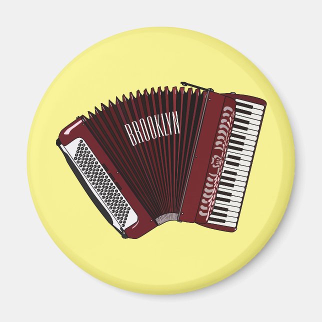 Aimant Illustration d'accordion (Devant)
