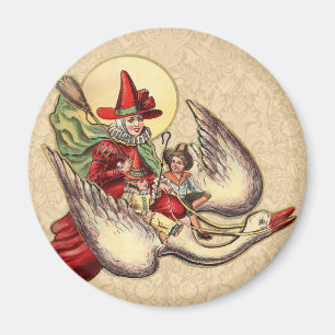 Aimant Illustration d'antiquité de Mère Goose Child