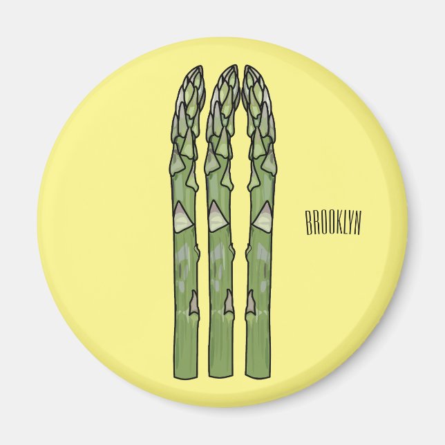 Aimant Illustration d'Asparagus (Devant)