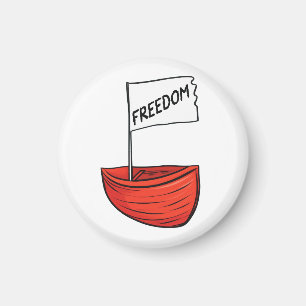 Aimant Illustration de bateau de liberté nautique