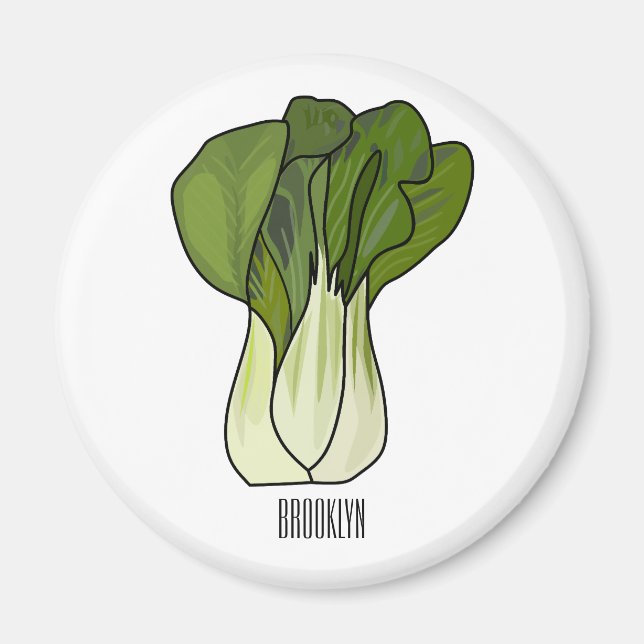 Aimant Illustration de Bok choy (Devant)
