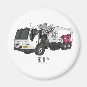 Aimant Illustration de camion à ordures