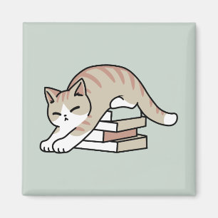 Aimant Illustration de chat Lover - Curled Up & Cosy