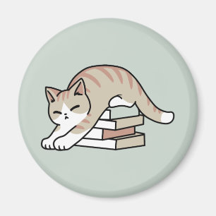 Aimant Illustration de chat Lover - Curled Up & Cosy