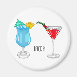 Aimant Illustration de cocktail