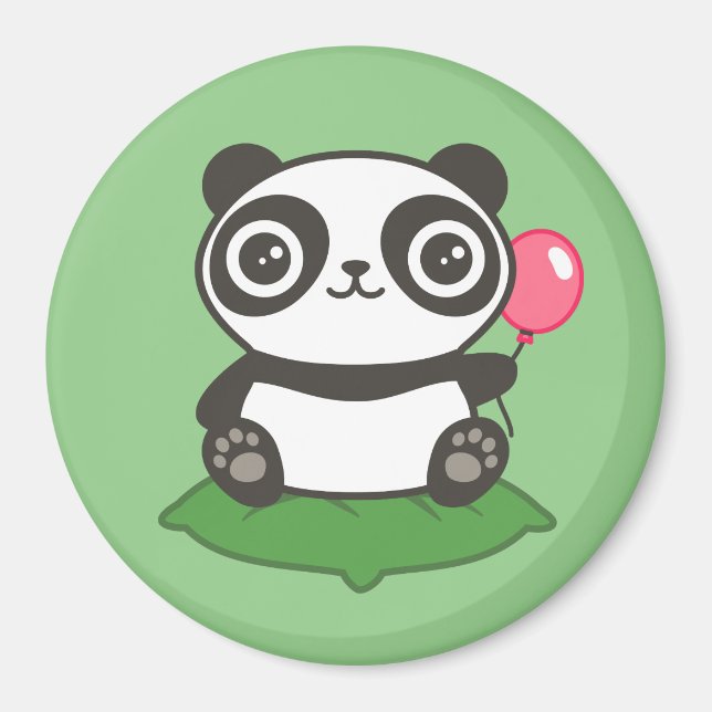Aimant Illustration de Cute Panda (Devant)