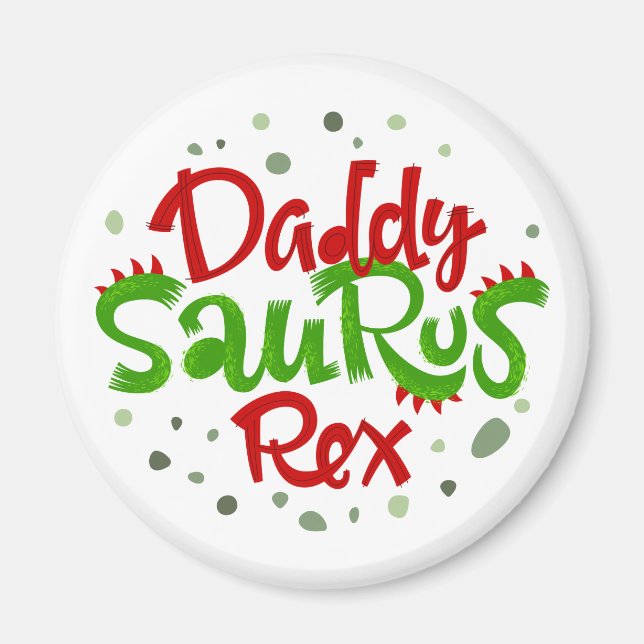 Aimant Illustration de Daddy Saurus Rex (Devant)