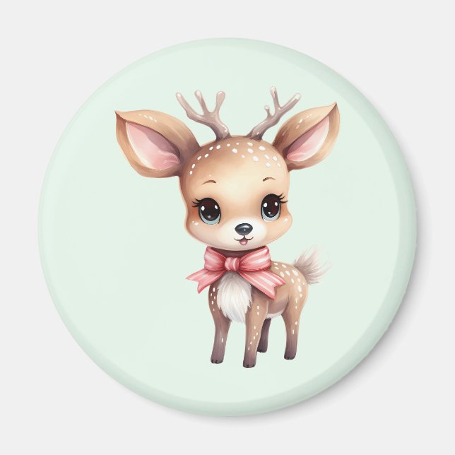 Aimant Illustration de dessin animé de cerfs de bébés mig (Devant)
