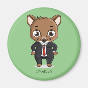 Aimant Illustration de dessin animé de rat mignon