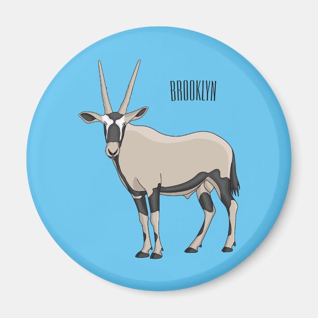 Aimant Illustration de dessin animé Oryx (Devant)