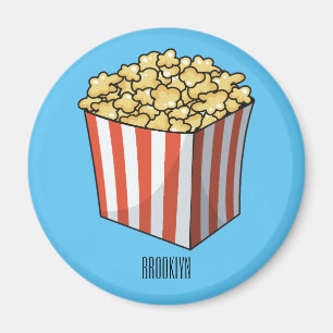 Aimant Illustration de dessin animé Popcorn