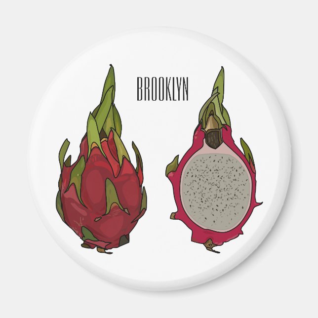Aimant Illustration de dragon fruit (Devant)