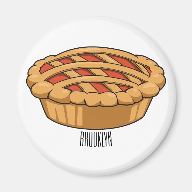Aimant Illustration de la caricature à tarte (Devant)