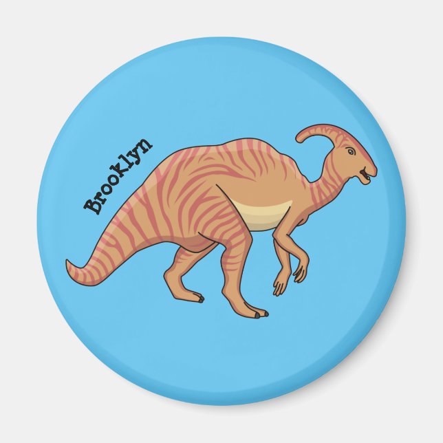 Aimant Illustration de la caricature de dinosaure du para (Devant)