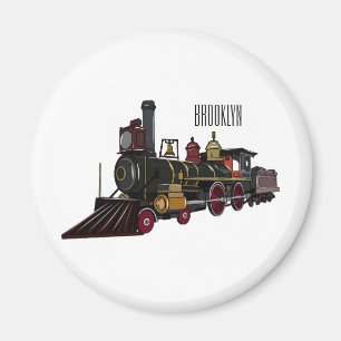 Aimant Illustration de la locomotive à vapeur