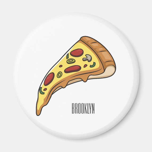 Aimant Illustration de la pizza (Devant)