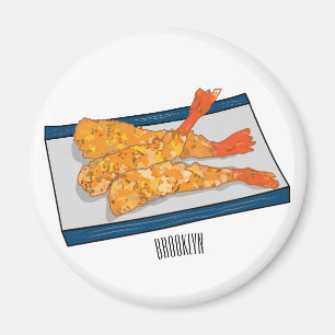 Aimant Illustration de la tempura crevette