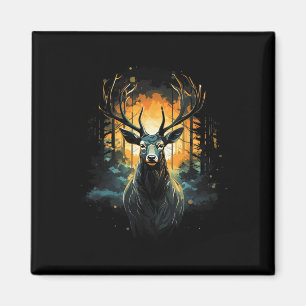 Aimant Illustration de l'animal sauvage du cerf forestier