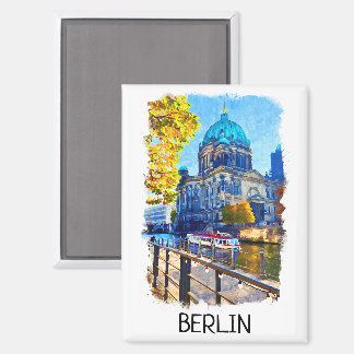 Aimant Illustration de l'aquarelle Berlin Berliner Dom
