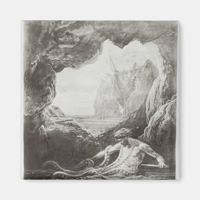 Aimant Illustration de 'Les Travailleurs de la Mer' (Devant)