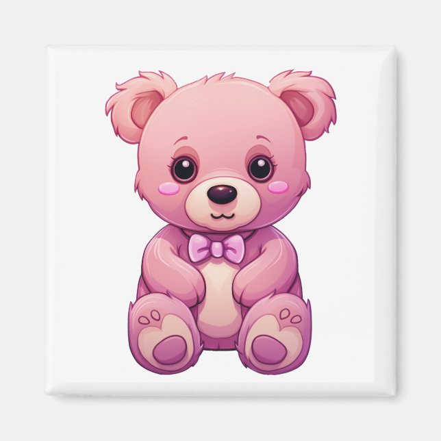 Aimant Illustration de l'ours de dessin (Devant)