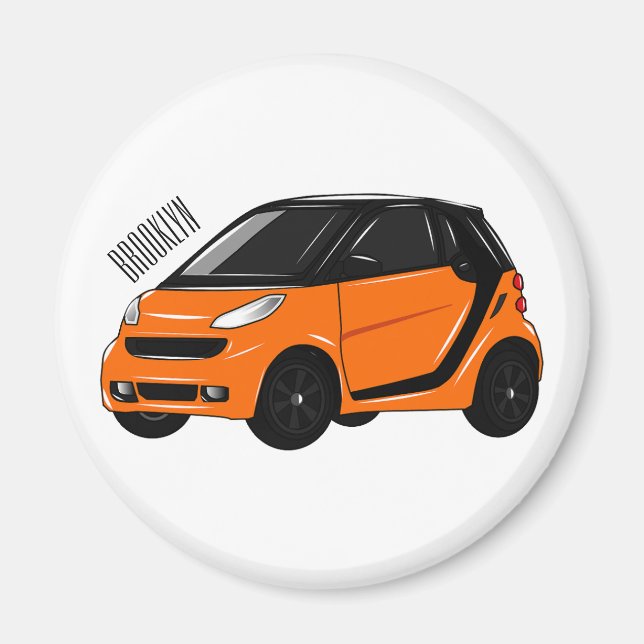 Aimant Illustration de micro-voiture (Devant)
