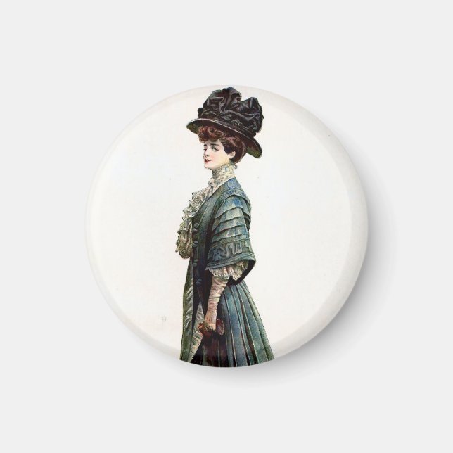 Aimant Illustration de mode vintage glamour (Devant)