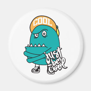 Aimant Illustration de monstre mignon dessinée à la main