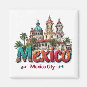 Aimant Illustration de monument de voyage à Mexico City