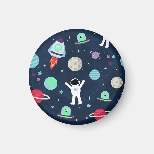 Aimant illustration de motif spatial (Devant)