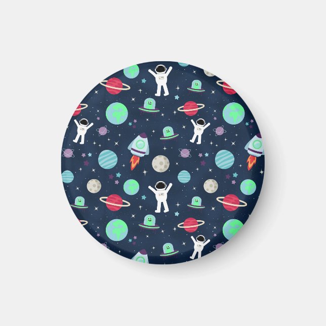 Aimant illustration de motif spatial (Devant)