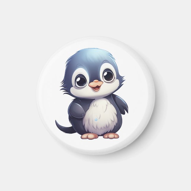 Aimant Illustration de pingouin de dessin (Devant)
