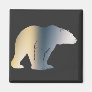 Aimant Illustration de silhouette de faune de nature d'ou