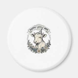 Aimant Illustration de veau d'anniversaire Gravure vintag