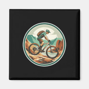 Aimant Illustration de VTT Course Sport