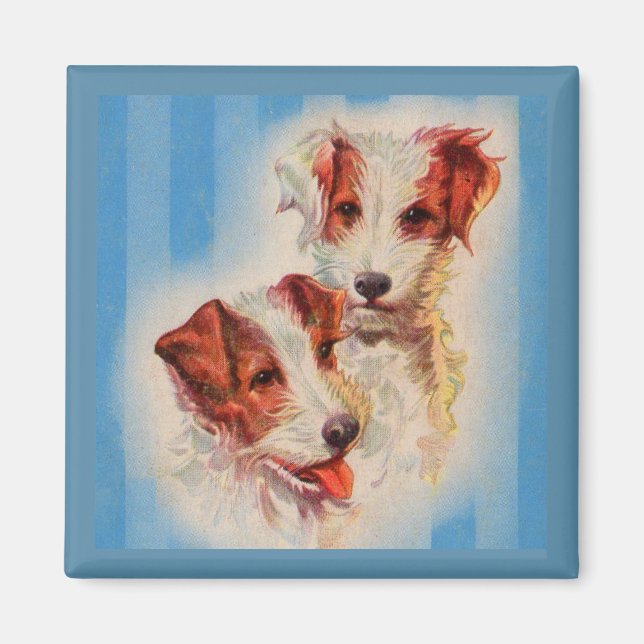 Aimant Illustration des terriers CUTE Jack Russell (Devant)