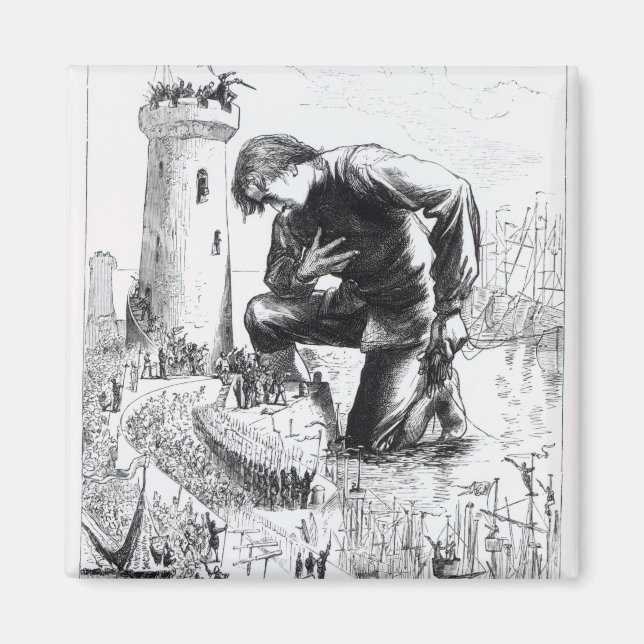 Aimant Illustration des "voyages de Gulliver" (Devant)