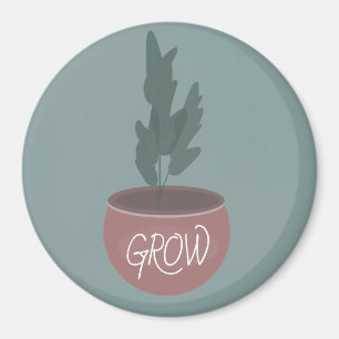 Aimant Illustration dessinée à la main d'une plante en po