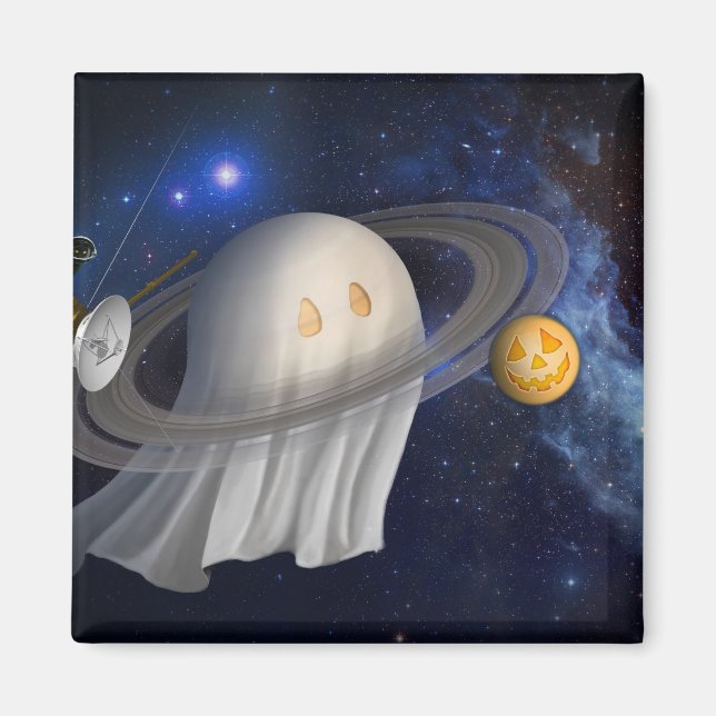 Aimant Illustration d'Halloween d'un artiste (Devant)